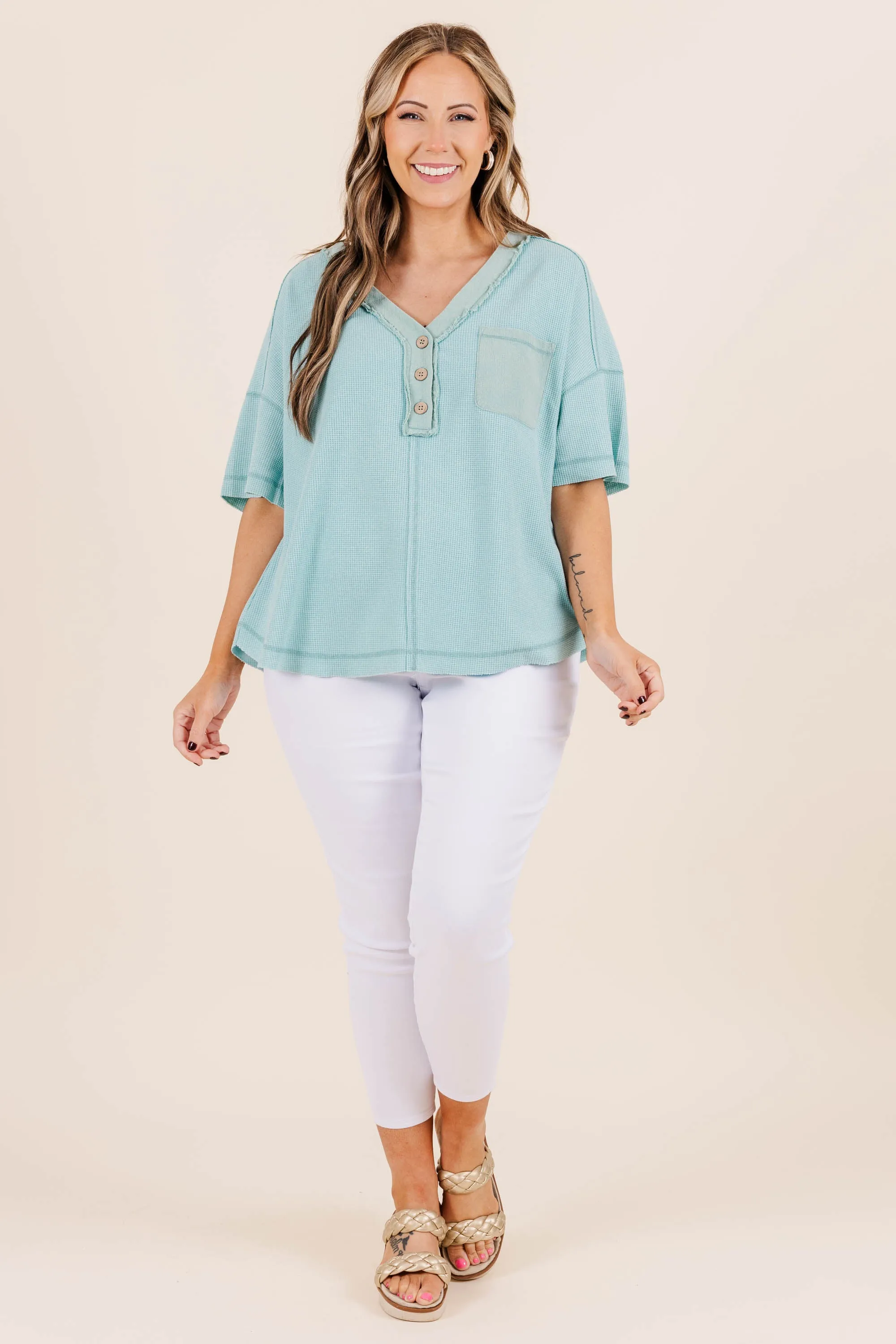 Too Chic Top, Blue