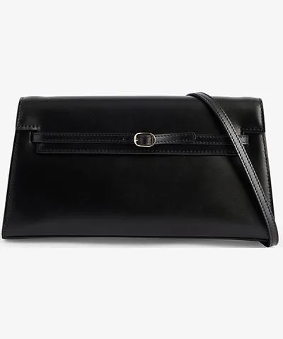 Verafied Womens Black Belted leather shoulder bag