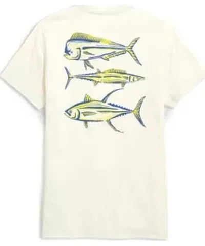 Vineyard Vines Men's Stacked Fish Short Sleeve Dunes Graphic T-Shirt