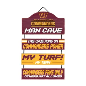 Washington Commanders Man Cave Dangle Sign