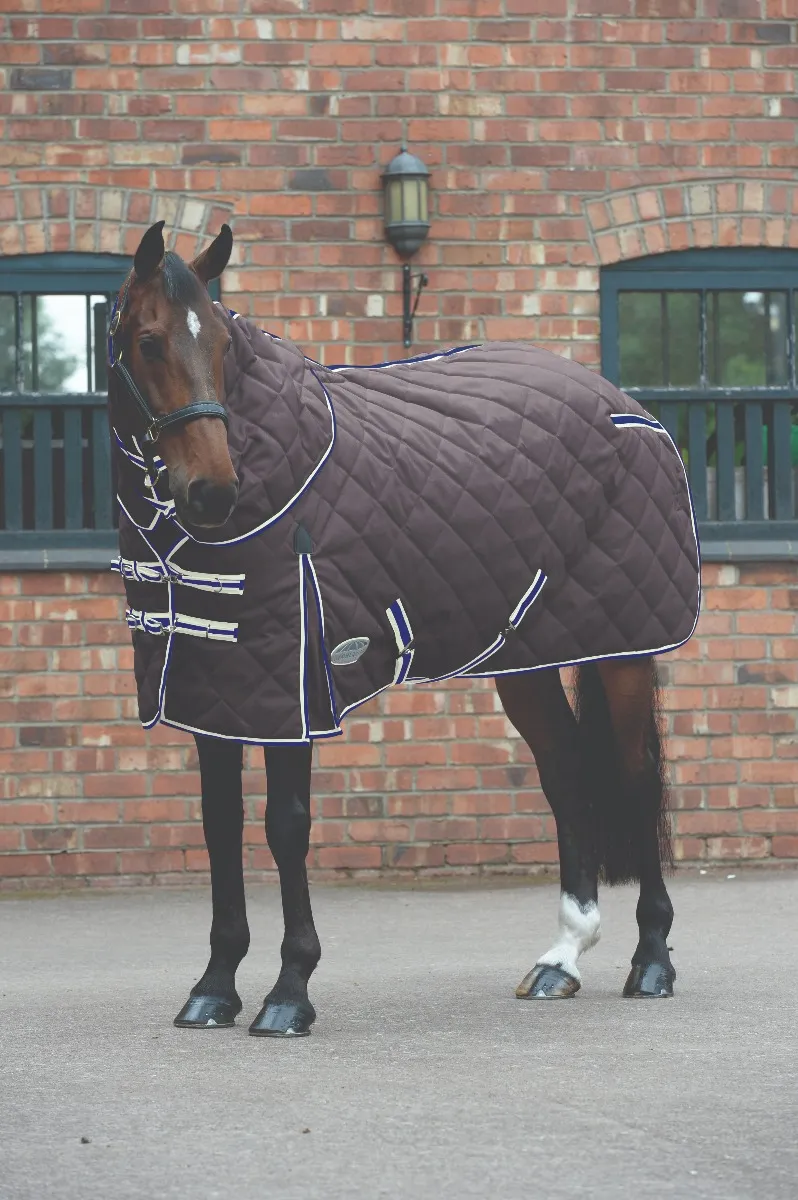 Weatherbeeta 1000D Diamond Quilt Detach-a-neck 350gm Stable Charcoal | Ingatestone Saddlery