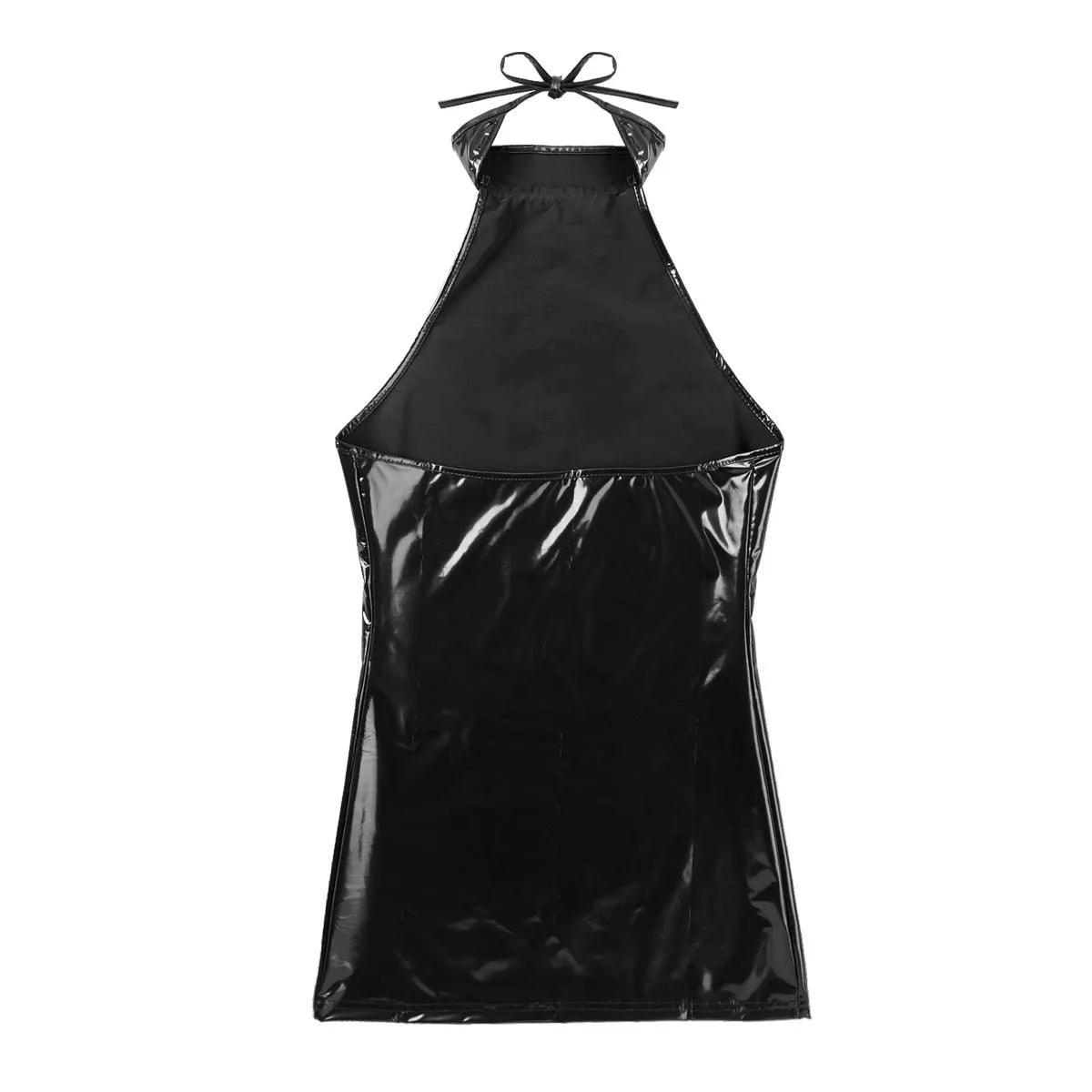 Wetlook Mini Dress Sexy Patent Leather Skinny Dress