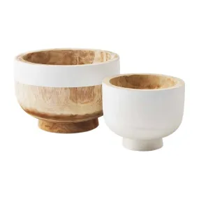 white two tone bowl set