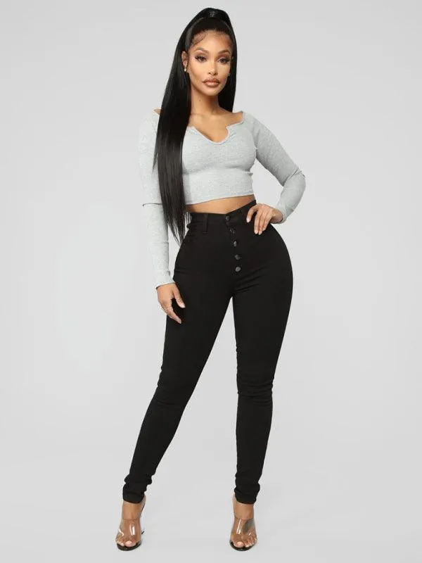 Women's High Waist Skinny Jeans