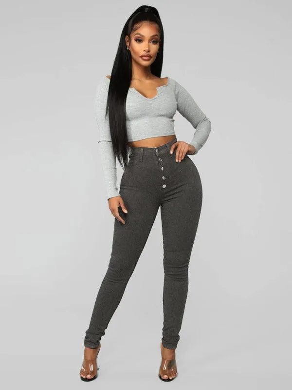 Women's High Waist Skinny Jeans